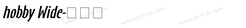 hobby Wide字体转换